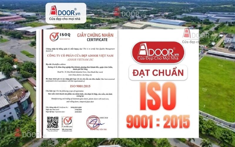 Adoor đạt chuẩn chất lượng ISO phục vụ khách hàng