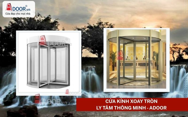 Cửa kính tự động Trảng Bom buồng xoay tròn