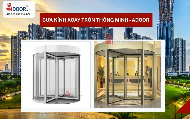 Cửa kính tự động xoay tròn tự động Cửa kính tự động xoay tròn tự động