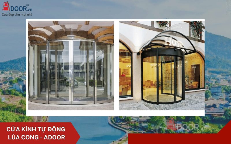 Cửa kính tự động Bình Phước - cửa kính tự động lùa cong