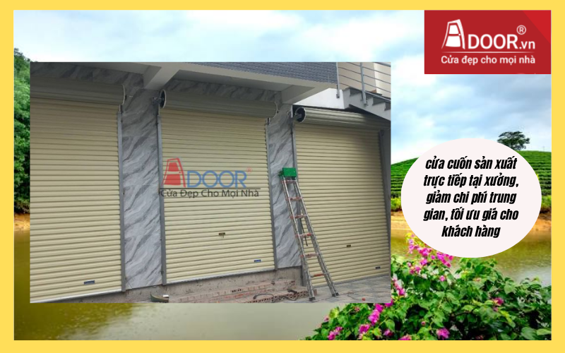 ửa cuốn sản xuất trực tiếp tại xưởng, giảm chi phí trung gian, tối ưu giá cho khách hàng cửa cuốn Đài Loan Nghệ An