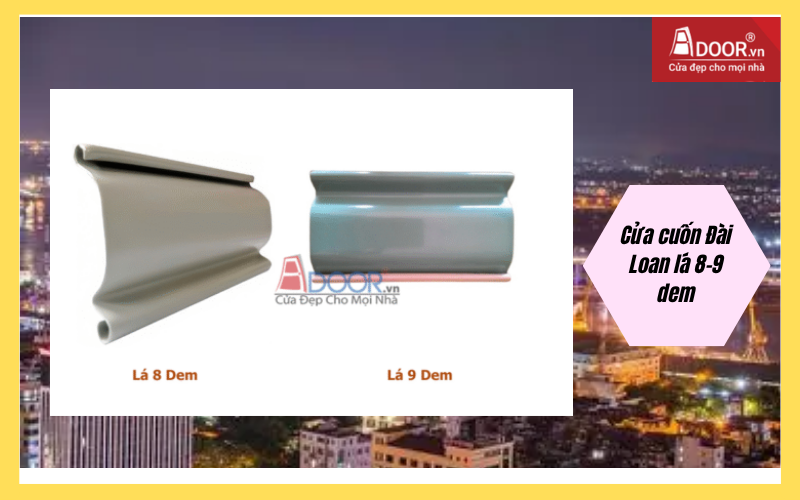 Cửa cuốn Đài Loan lá 8-9 dem Cửa cuốn Đài Loan Hải Phòng lá 8-9 dem