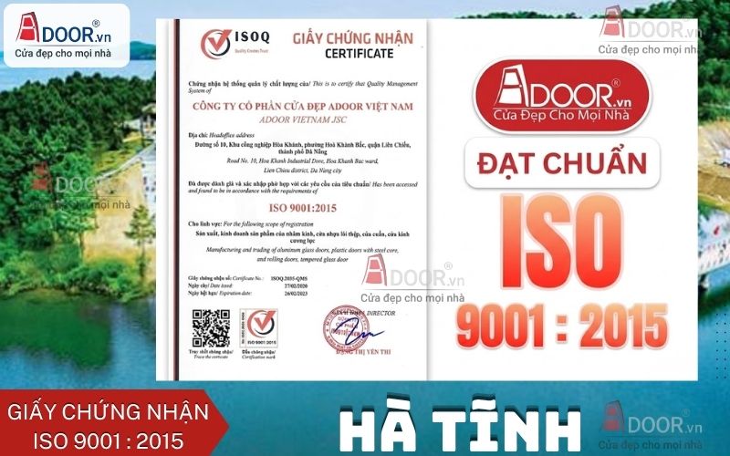 Giấy xác nhận đạt chuẩn chất lượng ISO Giấy xác nhận đạt chuẩn chất lượng ISO