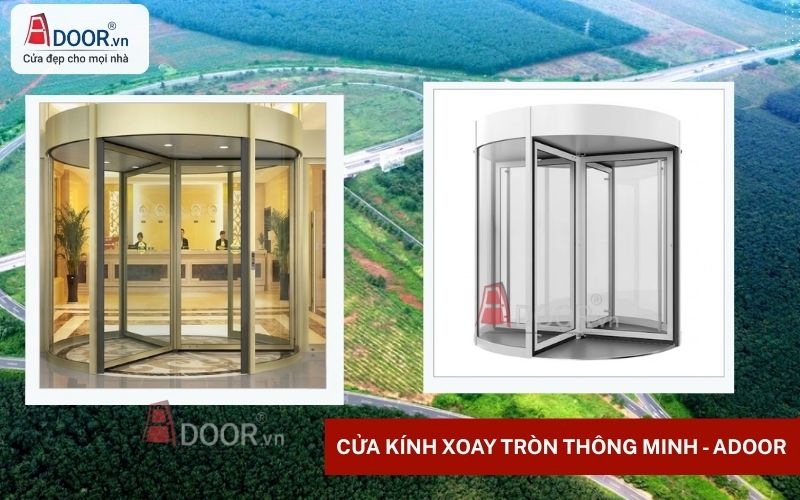 Cửa kính tự động Dầu Giây buồng xoay trục xoay tròn