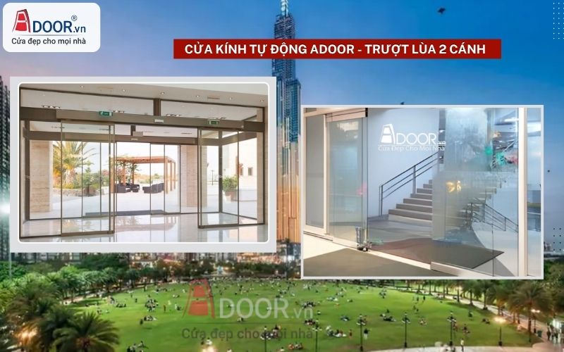 cửa kính tự động Bình Thạnh trượt lùa 2 cánh cửa kính tự động Bình Thạnh trượt lùa 2 cánh