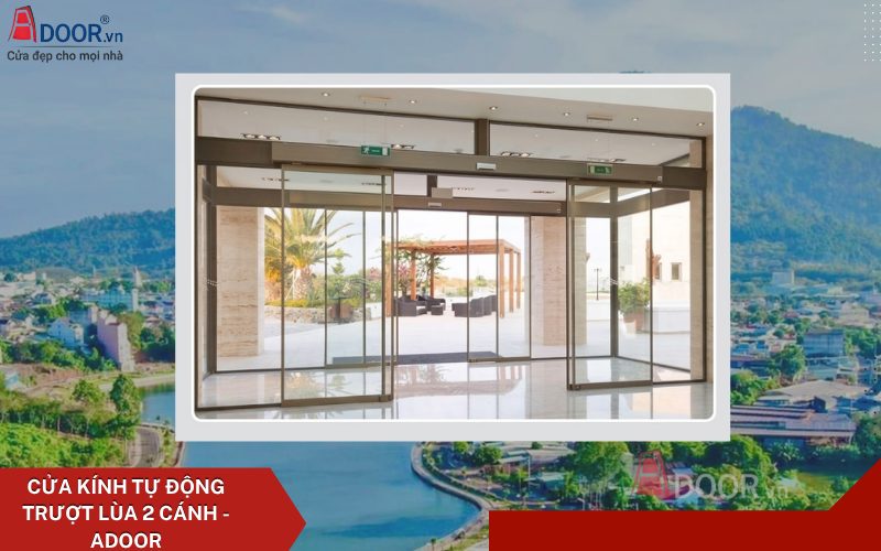 Cửa kính tự động Bình Phước - cửa trượt lùa tự động 2 cánh