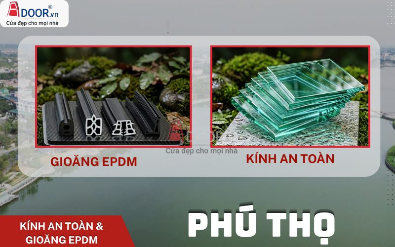 Hệ gioăng EPDM và kính cường lực cửa kính tự động Phú Thọ