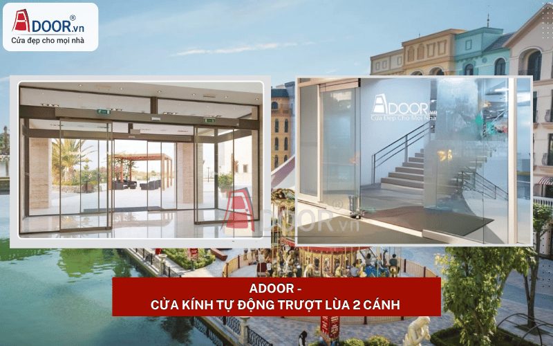 Cửa kính tự động trượt lùa 2 cánh Hưng Yên - Adoor Cửa kính tự động trượt lùa 2 cánh Hưng Yên - Adoor