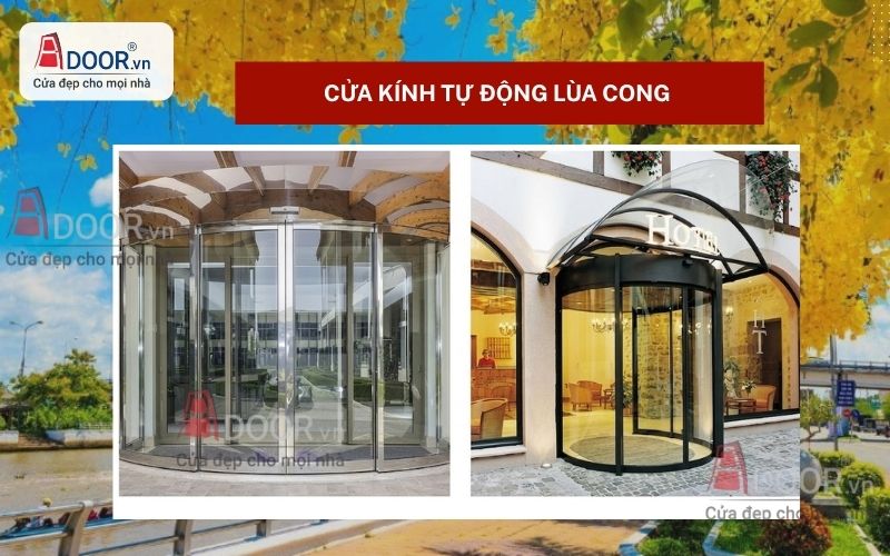 Cửa kính tự động lùa cong Cửa kính tự động lùa cong