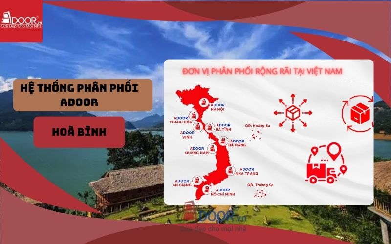 hệ thống phân phối cửa cuốn khe thoáng Hoà Bình của Adoor