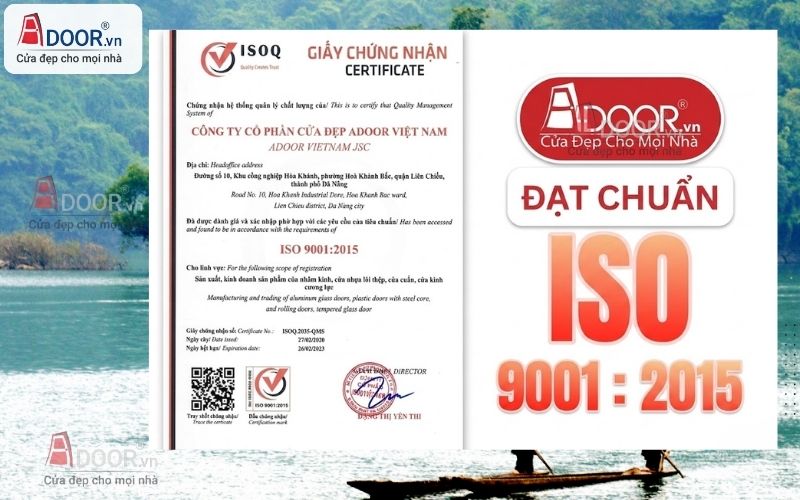 Chứng chỉ đạt chuẩn ISO
