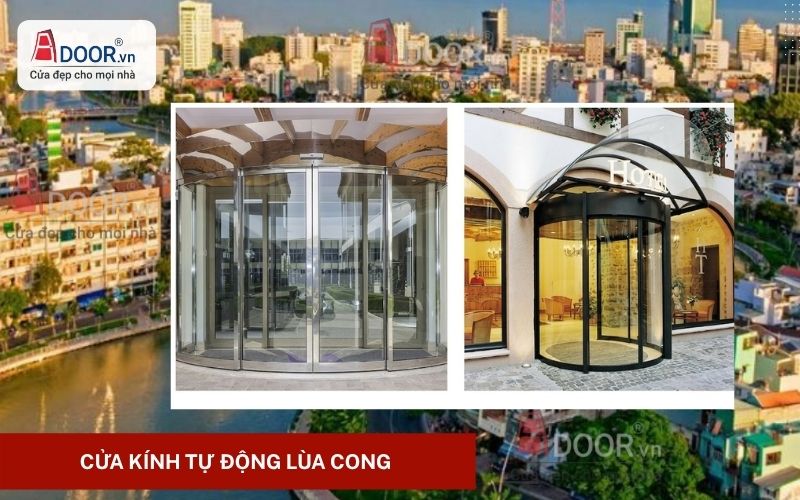 Cửa kính tự động Phú Nhuận lùa cong Cửa kính tự động Phú Nhuận lùa cong