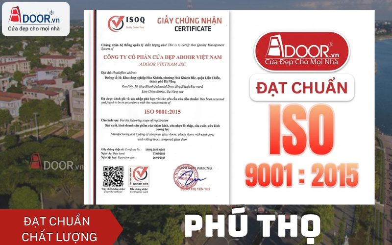 Chứng nhận chất lượng và giấy tờ đạt chuẩn ISO