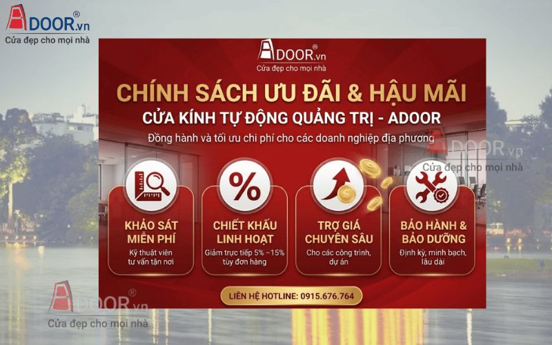Chính sách ưu đãi và hậu mãi - cửa kính tự động Hà Nội