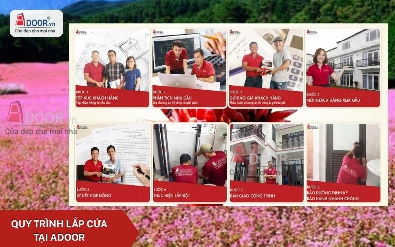 Quy Trình 8 Bước Thi Công Adoor