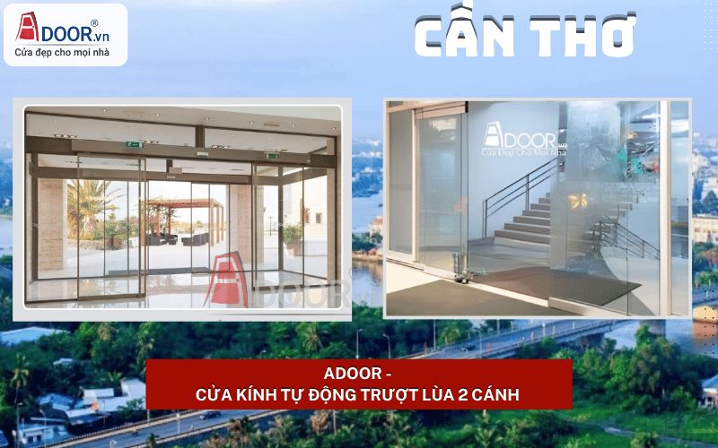 Cửa kính tự động Cần Thơ - tự động trượt lùa 2 cánh Cửa kính tự động Cần Thơ - tự động trượt lùa 2 cánh