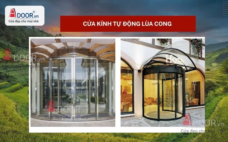 Cửa kính tự động Adoor - tự động lùa cong Cửa kính tự động Adoor - tự động lùa cong