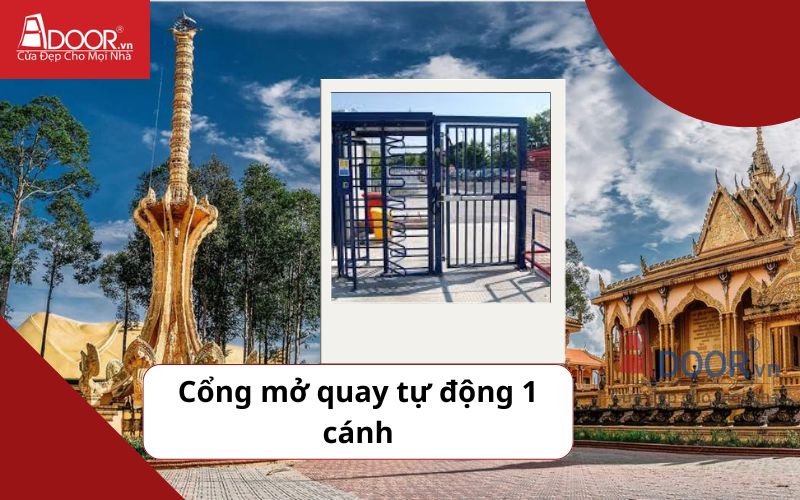 Cổng mở quay 1 cánh - Cửa cổng tự động Trà Vinh