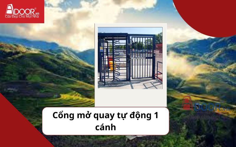 Cổng mở quay 1 cánh - Cửa cổng tự động Lào Cai