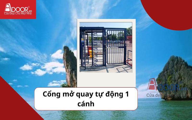 Cổng mở quay 1 cánh - Cửa cổng tự động Hà Tiên