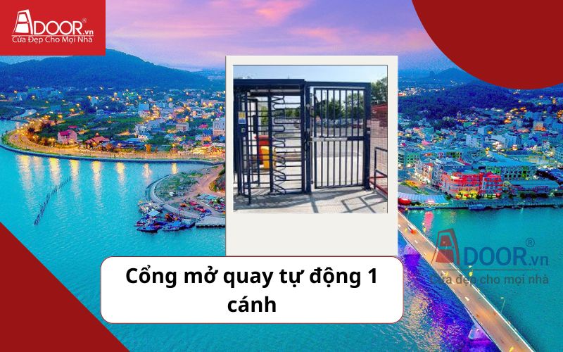 Cổng mở quay 1 cánh - Cửa cổng tự động Kiên Giang