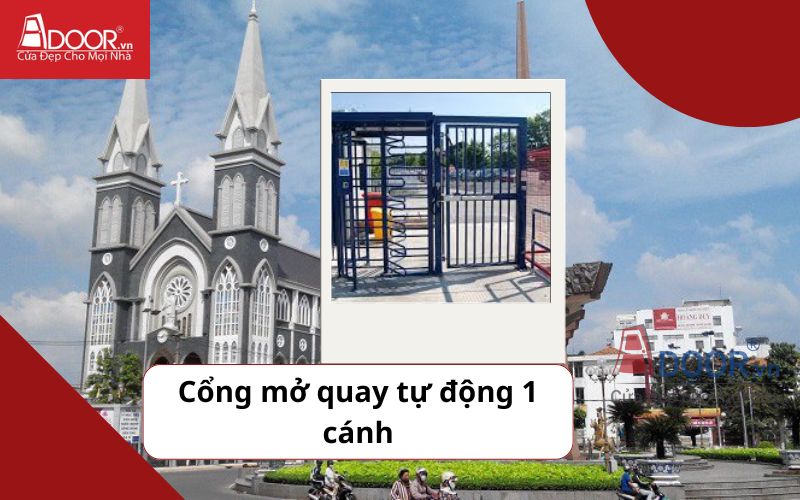 Cổng mở quay 1 cánh - Cửa cổng tự động Thủ Dầu Một