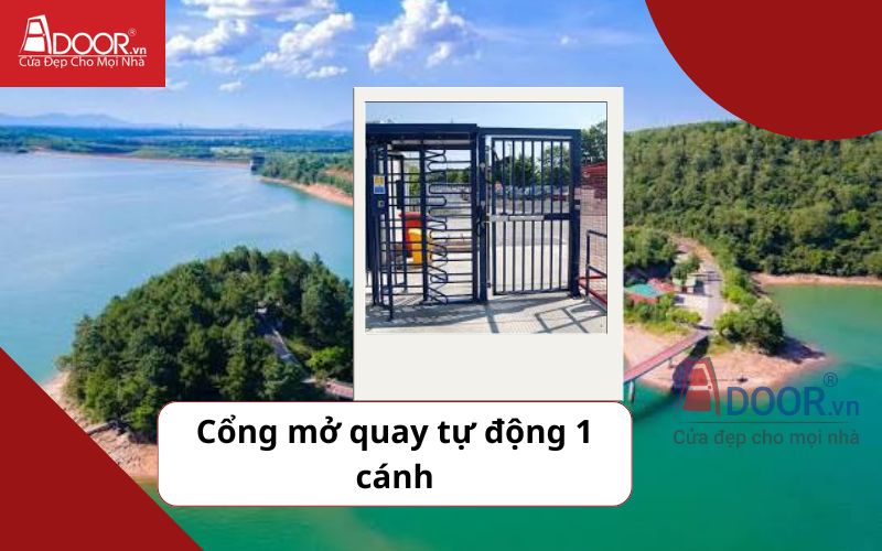 Cổng mở quay 1 cánh- Cửa cổng tự động Hà Tĩnh