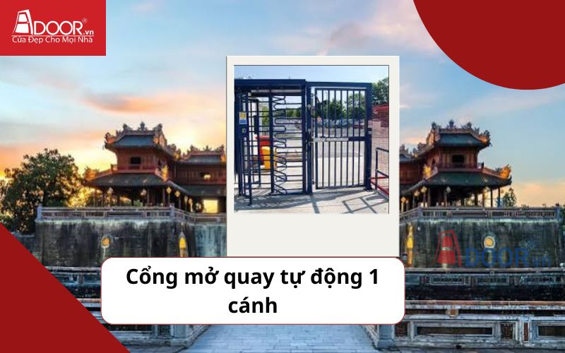 Cổng mở quay 1 cánh - Cửa cổng tự động Huế