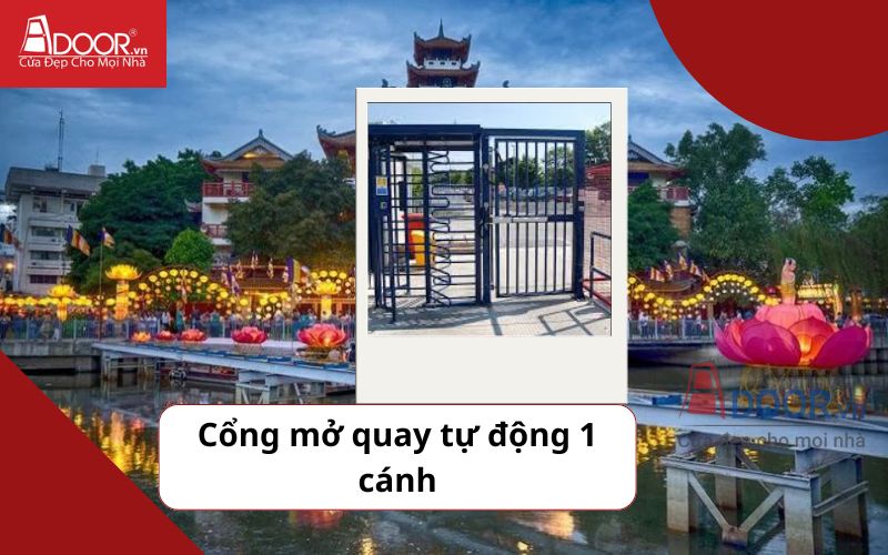 Cổng mở quay 1 cánh - Cửa cổng tự động Phú Nhuận