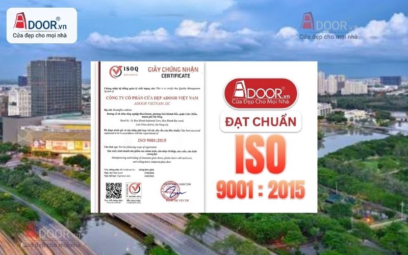 Giấy chứng nhận đạt chuẩn ISO tại Adoor