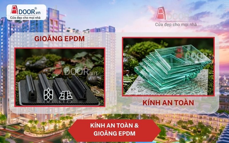 Kính an toàn và Gioăng EPDM