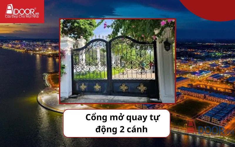Cổng mở quay 2 cánh - Cửa cổng tự động Rạch Giá Cổng mở quay 2 cánh - Cửa cổng tự động Rạch Giá