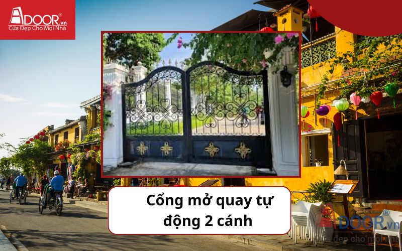 Cổng mở quay - Cửa cổng tự động Quảng Nam Cổng mở quay - Cửa cổng tự động Quảng Nam
