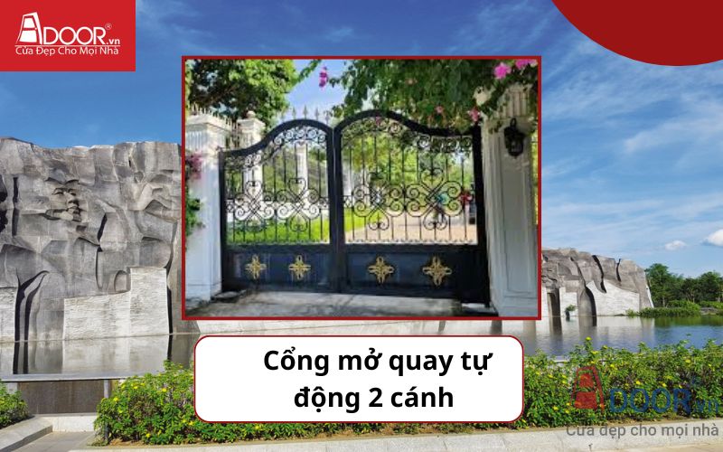 Cổng mở quay 2 cánh - Cửa cổng tự động Tam Kỳ Cổng mở quay 2 cánh - Cửa cổng tự động Tam Kỳ