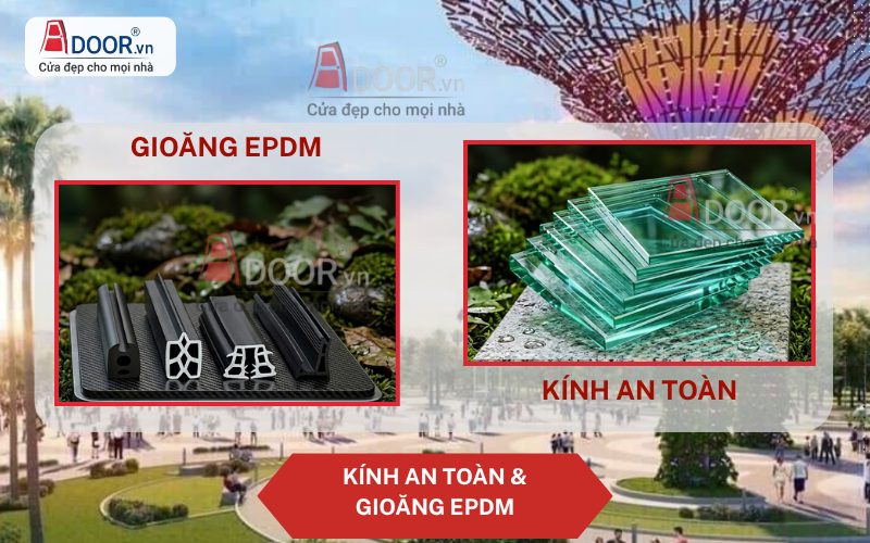 Kính an toàn và Gioăng EPDM Adoor