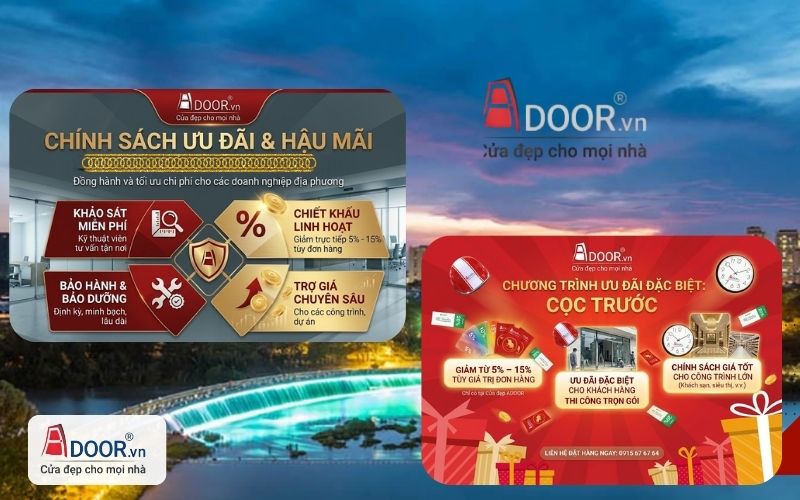 Ưu Đãi & Hậu Mãi cửa kính tự động Quận 7 HCM Adoor