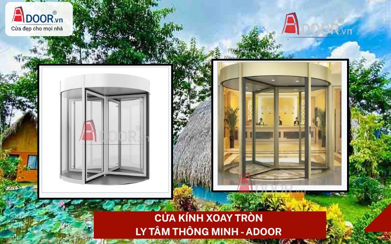 Cửa kính tự động Quận 6 HCM xoay tròn