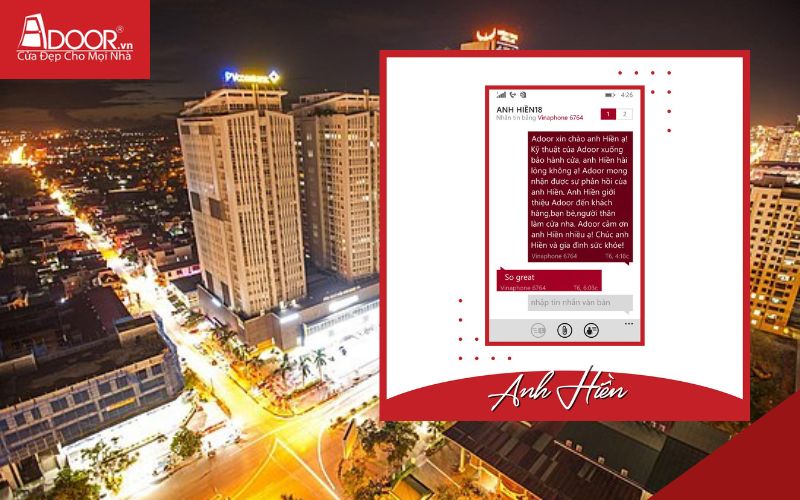 Phản hồi từ khách hàng - Cửa cổng tự động Vinh