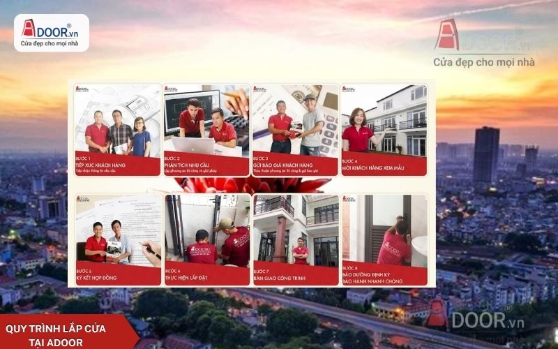 Lộ trình 8 bước thi công cửa kính tự động Hà Đông Lộ trình 8 bước thi công cửa kính tự động Hà Đông