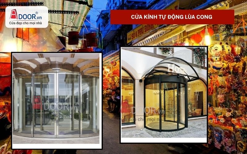Cửa kính tự động lùa cong Adoor