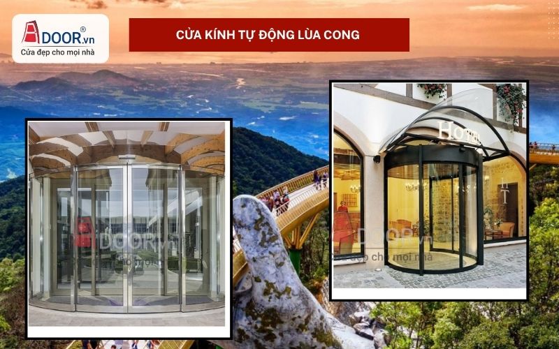 Cửa kính tự động Đà Nẵng lùa cong Cửa kính tự động Đà Nẵng lùa cong