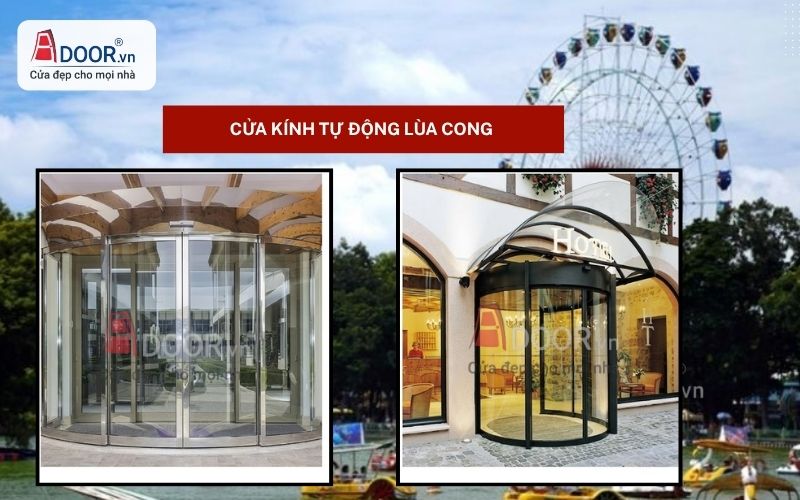 Cửa kính tự động Quận 11 HCM lùa cong