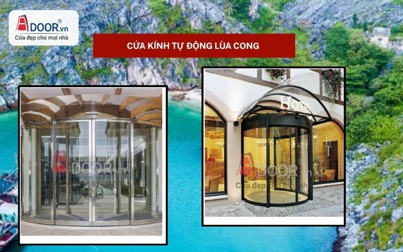 Cửa kính tự động Vinh Nghệ An lùa cong Cửa kính tự động Vinh Nghệ An lùa cong
