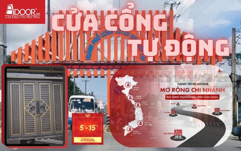 Cửa cổng tự động Long Xuyên