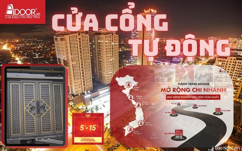 Cửa cổng tự động Vinh