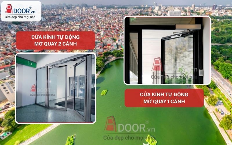 Cửa kính tự động Đống Đa mở quay Cửa kính tự động Đống Đa mở quay