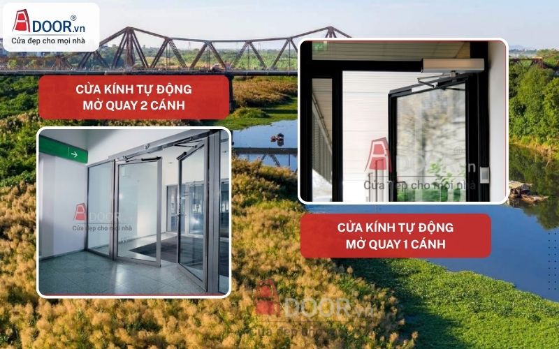Cửa kính tự động Long Biên mở quay Cửa kính tự động Long Biên mở quay