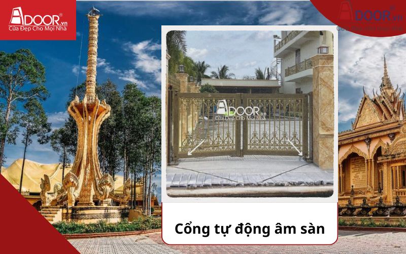 Cổng âm sàn - Cửa cổng tự động Trà Vinh
