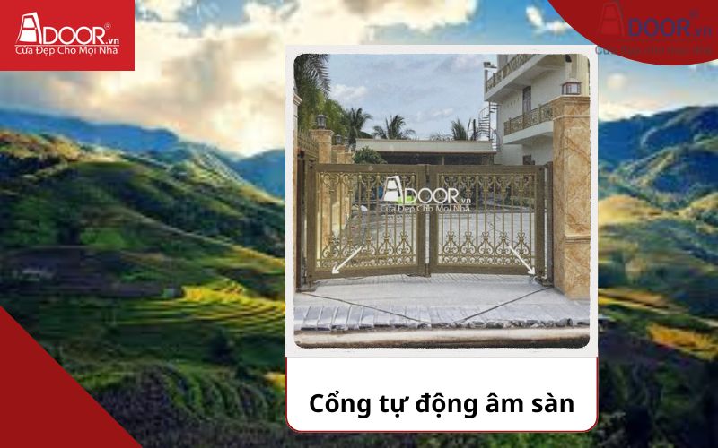Cổng âm sàn - Cửa cổng tự động Lào Cai
