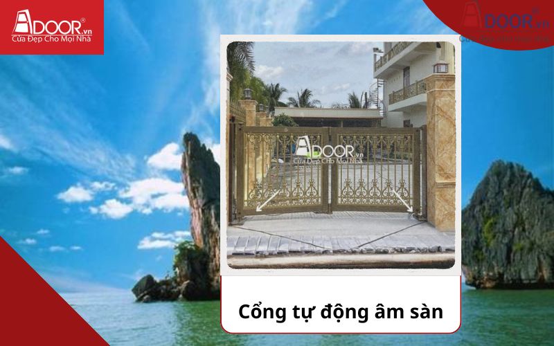 Cổng âm sàn - Cửa cổng tự động Hà Tiên